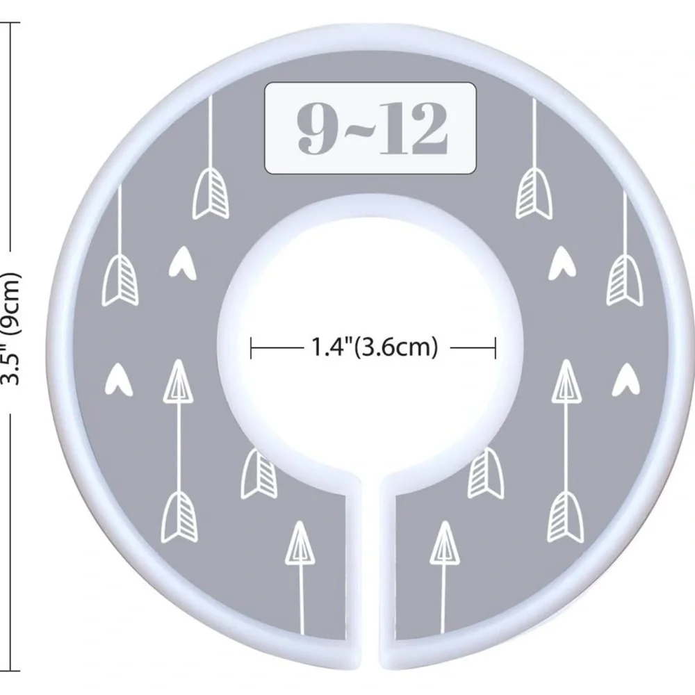 Binswloo Gray Closet Dividers for Baby Clothes